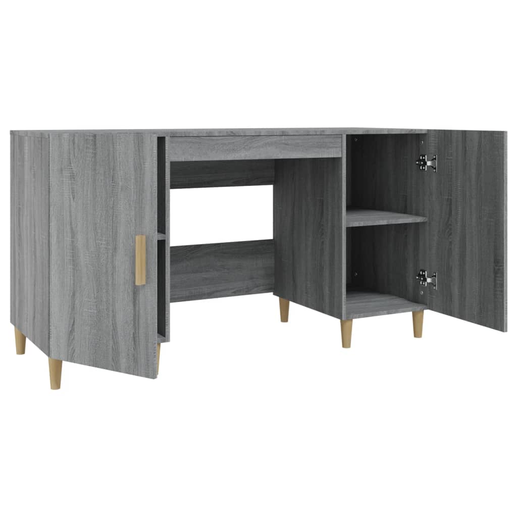 Desk Grey Sonoma 140x50x75 cm Engineered Wood